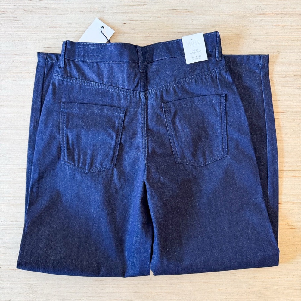 Zara Collection Barrel High Waist Jeans Size 4 - Picture 4 of 10